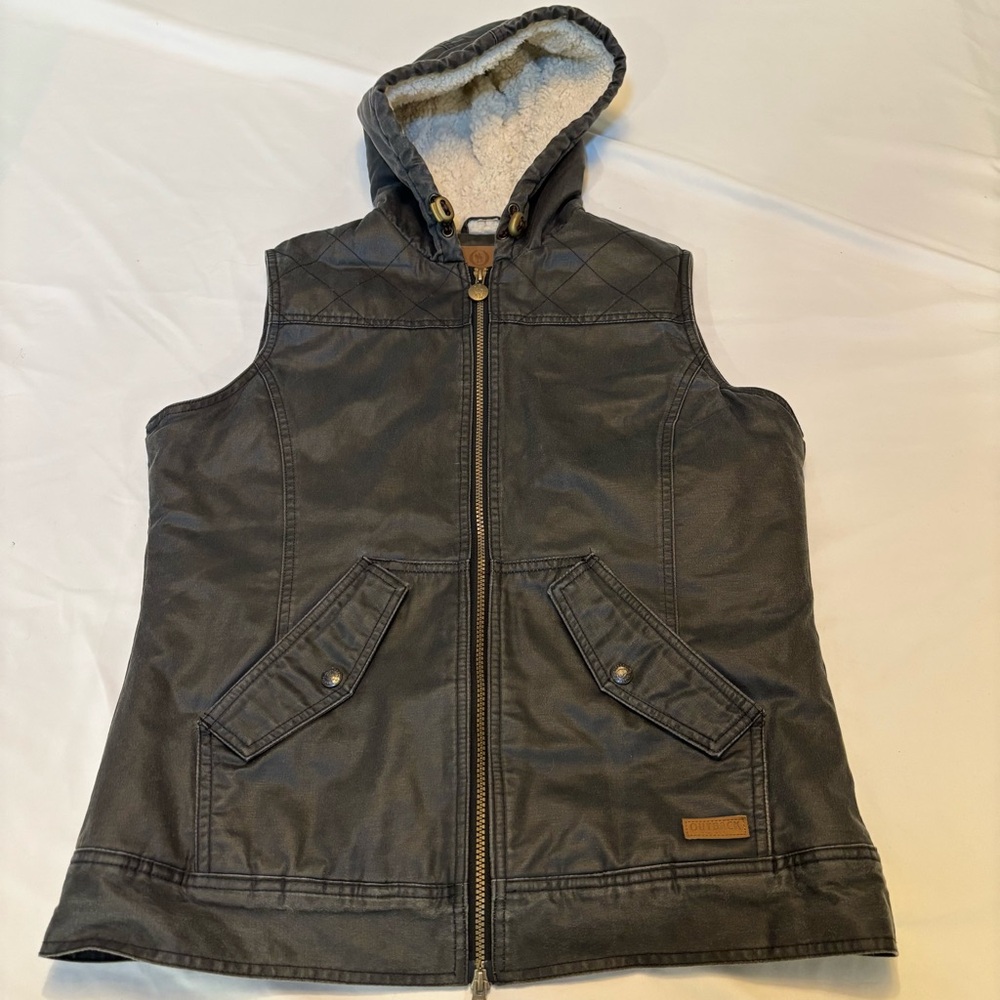 Men's Gray Hooded Vest